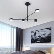 GALIOS LED csillár 48 W, 4 elem, hideg/meleg/semleges fény, fekete Modern csillárok Alapértelmezett cím Alessandro Design