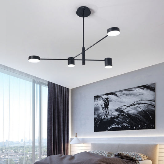 GALIOS LED csillár 48 W, 4 elem, hideg/meleg/semleges fény, fekete Modern csillárok Alapértelmezett cím Alessandro Design