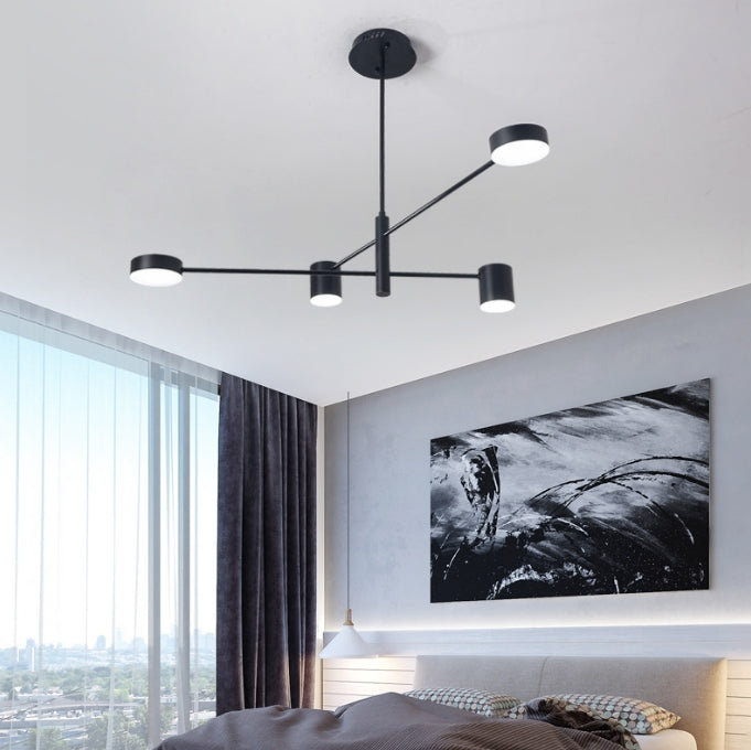GALIOS LED csillár 48 W, 4 elem, hideg/meleg/semleges fény, fekete Modern csillárok Alapértelmezett cím Alessandro Design