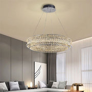 Lustra LED cu Telecomanda, LLC160/500CH, Cristal si Metal, 54W, 1 Cerc, Dimabila, Inaltime Reglabila, Lumina Rece/Calda/Neutra, Iluminat Luxos Lustre LED cu Telecomanda Default Title Alessandro Design