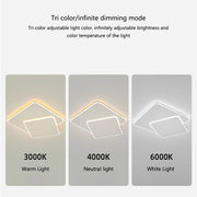 LED-es csillár távirányítóval FUTURA LUMINA 66W, 2 négyzet, hideg/meleg/semleges fény, szabályozható, fehér LED-es csillár távirányítóval Alapértelmezett cím Alessandro Design