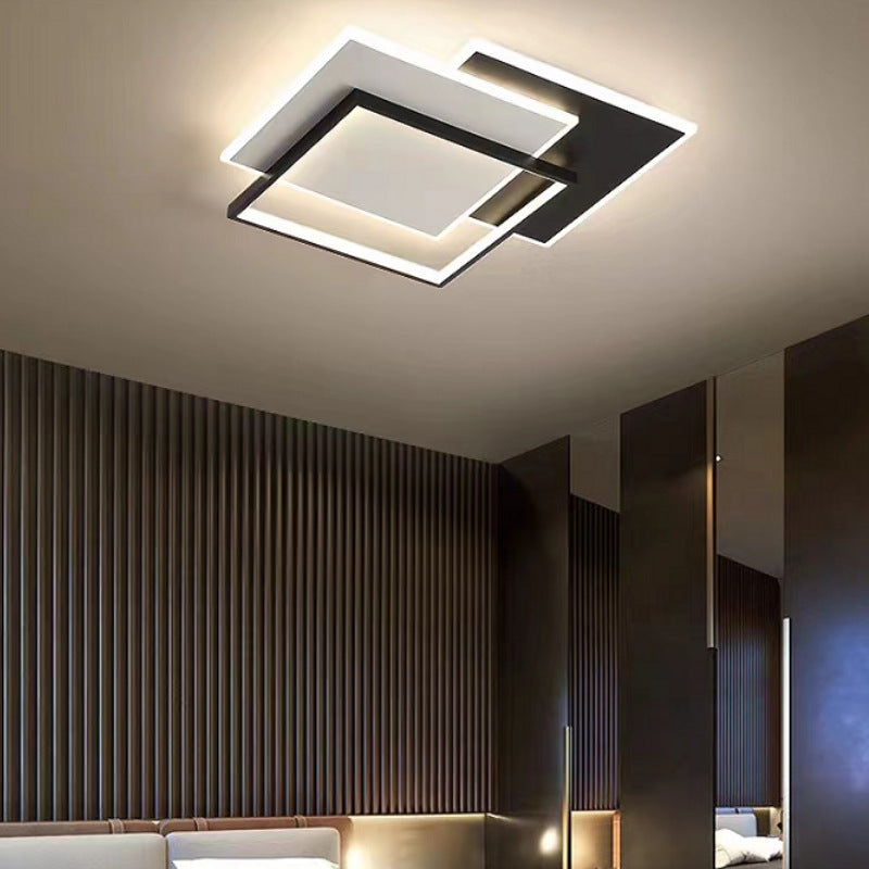 LED-es csillár távirányítóval CHIARA 98W, 3 négyzet, hideg/meleg/semleges fény, szabályozható, fekete LED-es csillárok távirányítóval Alapértelmezett cím Alessandro Design