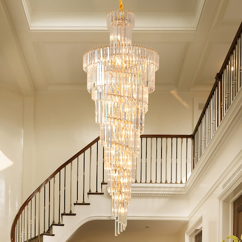 Candelabru Cristal CC8043/600H1800GD, Diametru 60cm, Inaltime 180cm, Auriu Lucios, Inaltime Reglabila, Design Elegant Candelabre Cristal Default Title Alessandro Design