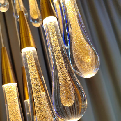 Függesztett kristály LED csillár, 39 W, Justinian, átmérő 60 cm, állítható magasságú, arany, fém és kristály kristálycsillárok alapértelmezett cím Alessandro Design