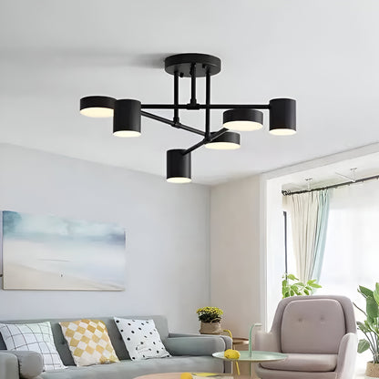 LED csillár GALIOS 26W, 6 elem, hideg/meleg/semleges fény, fekete alkalmazott LED csillárok Alapértelmezett cím Alessandro Design