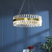 CASERTA Eleganza LED csillár távirányítóval, 54 W, szabályozható, átmérő 50 cm, arany kristály csillárok alapértelmezett cím Alessandro Design