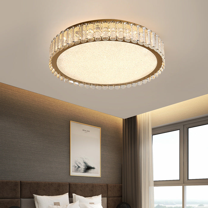 Lustra LED cu telecomanda si cristal LLC152/500CH 59W, 50cm, Cerc, lumina Rece/Calda/Neutra, Dimabila, Crom Lucios Lustre LED cu Telecomanda Default Title Alessandro Design