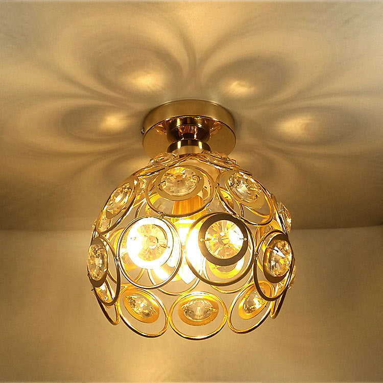 Vera csillár, 1xE27, D18H15cm, arany, fém és kristály klasszikus csillárok, alapértelmezett cím Alessandro Design