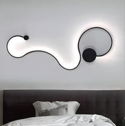 LED fali lámpa Delilah 36W dekoratív hideg/meleg/semleges könnyű fém és fekete szilikon beltéri fali lámpák alapértelmezett cím Alessandro Design