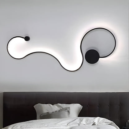 LED fali lámpa Delilah 36W dekoratív hideg/meleg/semleges könnyű fém és fekete szilikon beltéri fali lámpák alapértelmezett cím Alessandro Design