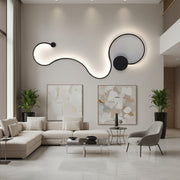 LED fali lámpa Delilah 36W dekoratív hideg/meleg/semleges könnyű fém és fekete szilikon beltéri fali lámpák alapértelmezett cím Alessandro Design