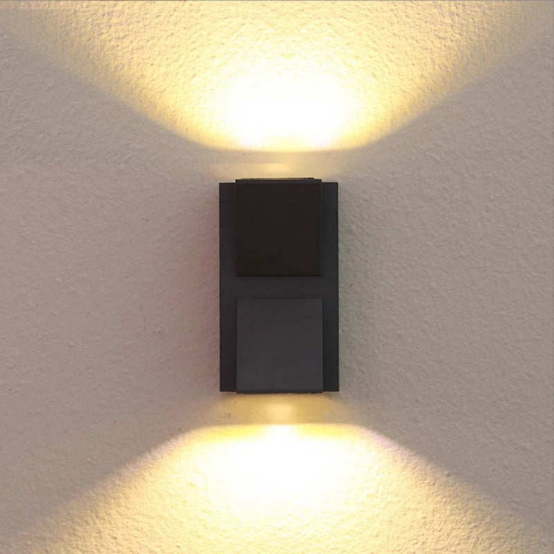 Aplica LED de Exterior si Interior, 6W, 2 Surse x 5W, IP65, ABS, Negru, 3000K, AX100/2BK Aplice de Exterior Default Title Alessandro Design
