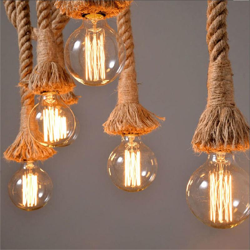 Lustra Vintage LV102, 2xE27, Rustic, Sfoara si Metal, 150cm, Suport Negru Lustre Vintage Default Title Alessandro Design