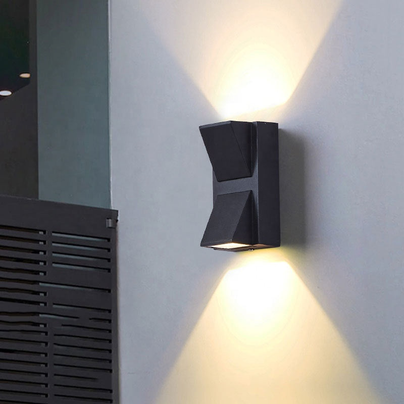 Aplica LED de Exterior si Interior, 6W, 2 Surse x 5W, IP65, ABS, Negru, 3000K, AX100/2BK Aplice de Exterior Default Title Alessandro Design