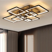 LED csillár távirányítóval ELLA 186W, 8 négyzet, hideg/meleg/semleges fény, szabályozható, fekete LED csillárok távirányítóval Alapértelmezett cím Alessandro Design