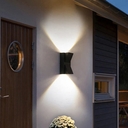 Kültéri skarlát LED fali lámpa, 6W, fekete, fém, IP65, 3000K kültéri fali lámpák alapértelmezett cím Alessandro Design