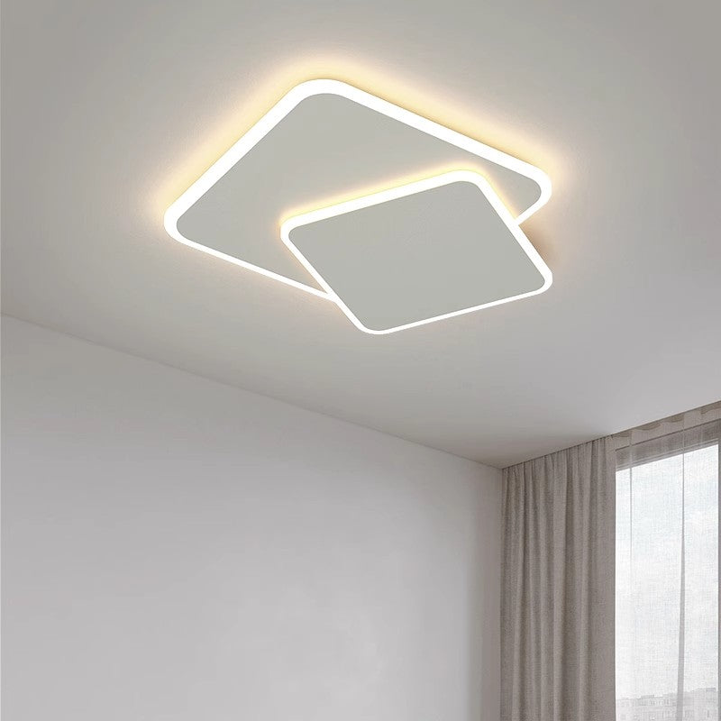 LED-es csillár távirányítóval FUTURA LUMINA 66W, 2 négyzet, hideg/meleg/semleges fény, szabályozható, fehér LED-es csillár távirányítóval Alapértelmezett cím Alessandro Design