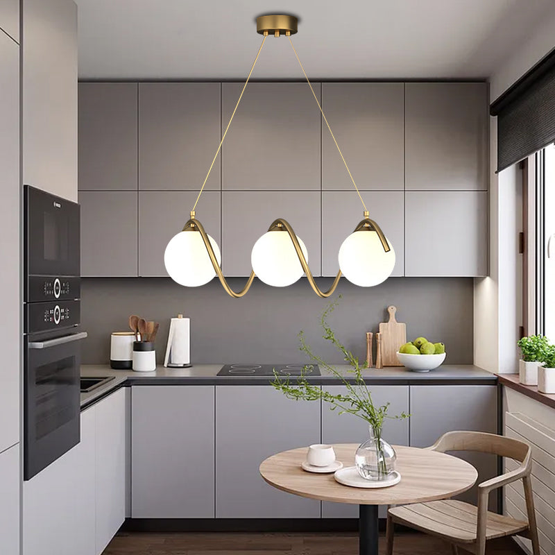 LOFT Haven csillár, 3x G9, fehérarany, fém, állítható magasságú, modern modern csillárok, alapértelmezett cím Alessandro Design