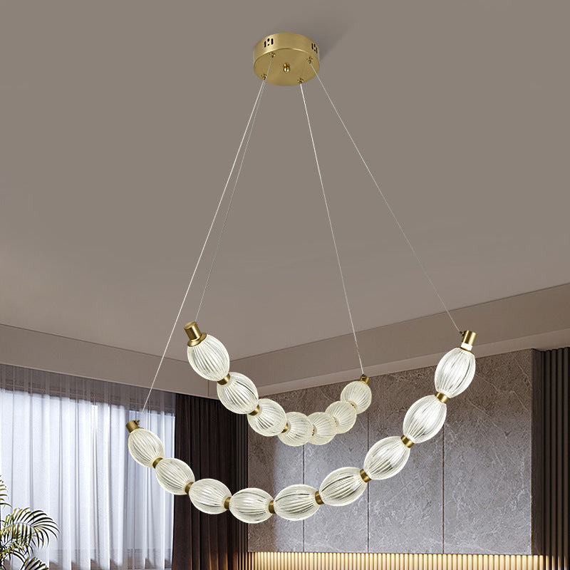 Lustra LED suspendata FAUSTO, 48W, lumina Rece/Calda/Neutra, Inaltime Reglabila, Auriu Lustre Moderne Default Title Alessandro Design