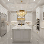 Kristály csillár CHAMBORD Eleganza 8xE14, átmérő 48 cm, matt arany Kristálycsillárok Alapértelmezett cím Alessandro Design