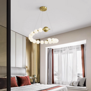 Aurelia 41W akril LED függőcsillár távirányítóval, szabályozható, 3000K/4000K/6000K, arany, fém és akril LED csillárok távirányítóval Alapértelmezett cím Alessandro Design