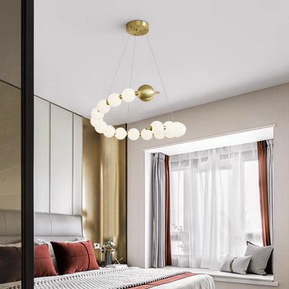 Aurelia 41W akril LED függőcsillár távirányítóval, szabályozható, 3000K/4000K/6000K, arany, fém és akril LED csillárok távirányítóval Alapértelmezett cím Alessandro Design