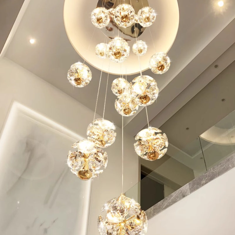 Crystal LED KILKENNY Culmino csillár, 144 W, semleges fény, átmérő 60 cm, arany modern csillárok alapértelmezett cím Alessandro Design