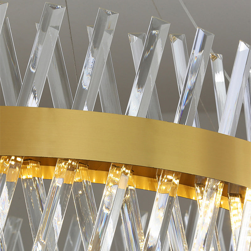 CASERTA Eleganza LED csillár távirányítóval, 54 W, szabályozható, átmérő 50 cm, arany kristály csillárok alapértelmezett cím Alessandro Design