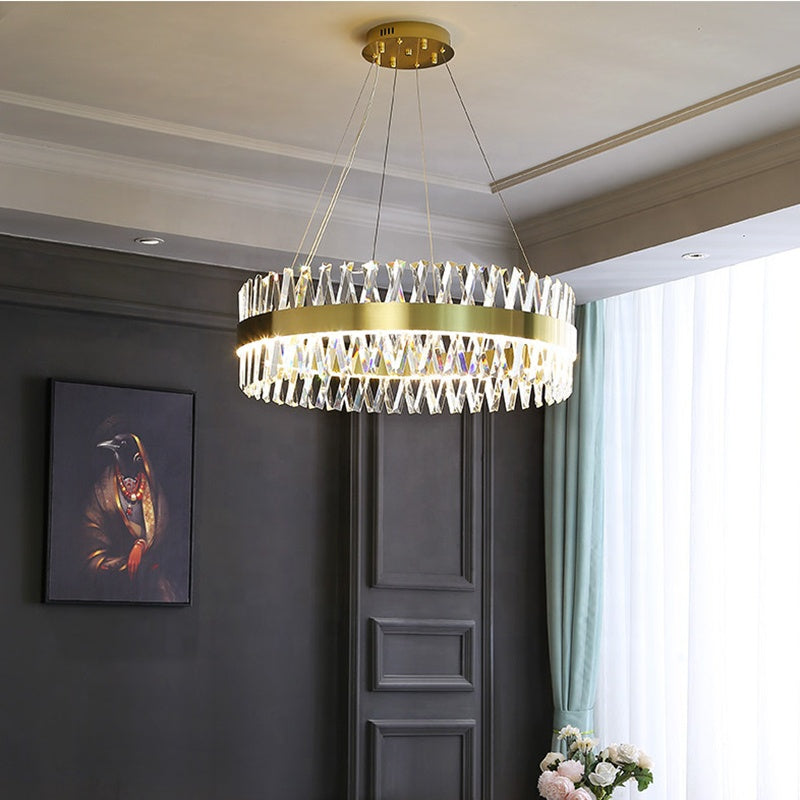 CASERTA Magno LED csillár távirányítóval, 68W, szabályozható, 3000K/4000K/6000K, átmérő 60cm, arany kristálycsillárok alapértelmezett cím Alessandro Design