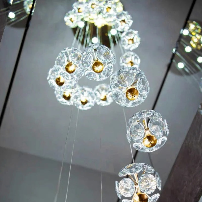 Crystal LED KILKENNY Culmino csillár, 144 W, semleges fény, átmérő 60 cm, arany modern csillárok alapértelmezett cím Alessandro Design