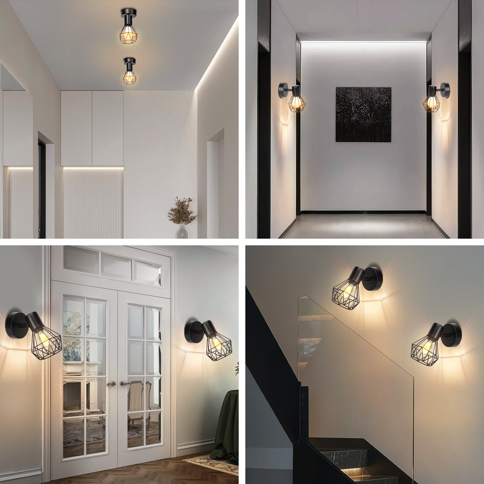Lustra cu Abajur, GRACIE, Diamant, 1XE14, Negru, Metal Lustre Clasice Default Title Alessandro Design