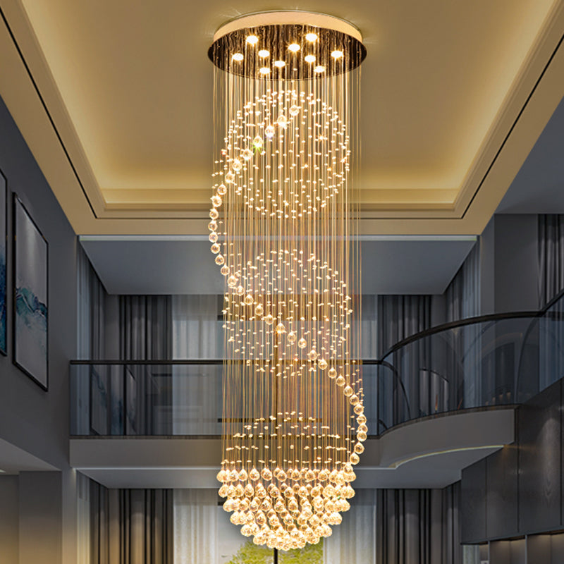 LED kristálycsillár 70W IMPERIALE arany, átmérő 50cm, magasság 200cm, létramodell kristálycsillár alapértelmezett cím Alessandro Design