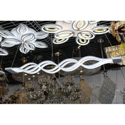 Függesztett LED-csillár távirányítóval WAVE 89W, Lineáris, Hideg/Meleg/Semleges fény, Szabályozható, Fehér, Állítható magasságú LED-csillárok távirányítóval Alapértelmezett cím Alessandro Design