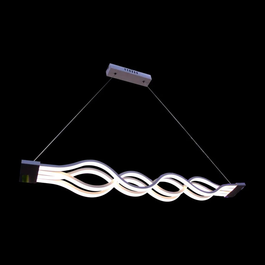 Függesztett LED-csillár távirányítóval WAVE 89W, Lineáris, Hideg/Meleg/Semleges fény, Szabályozható, Fehér, Állítható magasságú LED-csillárok távirányítóval Alapértelmezett cím Alessandro Design