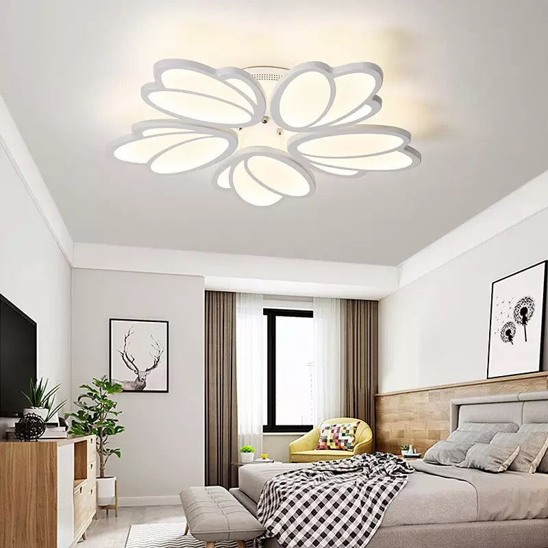 LED-es csillár távirányítóval TULIP 81W, 5 szirom, hideg/meleg/semleges fény, szabályozható, fehér LED-es csillár távirányítóval Alapértelmezett cím Alessandro Design