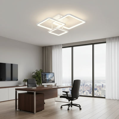 LED csillár ZOE távirányítóval, 60W, 3 négyzet, hideg/meleg/semleges fény, szabályozható, fehér