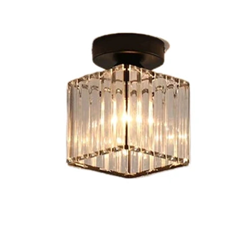 Georgiana csillár LC111BK, 1xE27, átmérő 12 cm, magasság 17 cm, IP20, fekete, kristály, vas, izzók nem tartozék