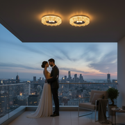 Lustra LED STARR Petito, 21W, Diametru 19cm, Lumina Calda/Neutra/Rece, Alb, Metal si Cristal