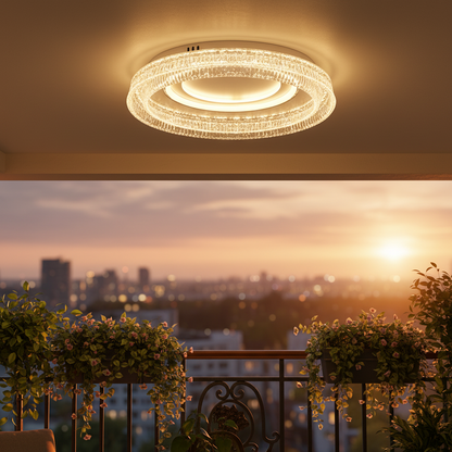 Lustra LED WON Nobile, 67W, Diametru 30cm, Lumina Calda/Neutra/Rece, Alb