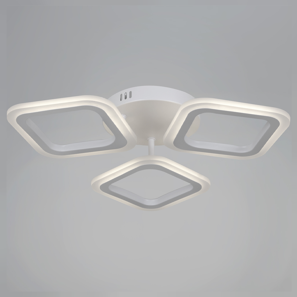 LED csillár ERIKA 20W, 3 négyzet, semleges fény 4000k, fehér, fém és akril alkalmazott LED csillárok alapértelmezett cím Alessandro Design