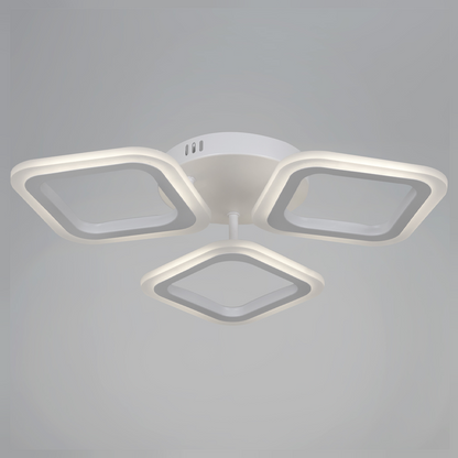 LED csillár ERIKA 20W, 3 négyzet, semleges fény 4000k, fehér, fém és akril alkalmazott LED csillárok alapértelmezett cím Alessandro Design