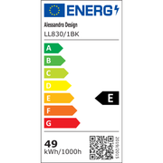 LED csillár állítható projektorral FISSO Camilla 49W, fény 3000/4000/6000k, fekete LED csillárok Alapértelmezett cím Alessandro Design