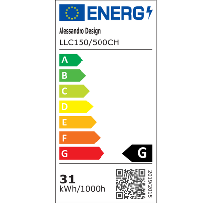Lustra LED cu telecomanda si cristal VERTUS 31W, 50cm, Cerc, lumina Rece/Calda/Neutra, Dimabila, Crom Lustre LED cu Telecomanda Default Title Alessandro Design