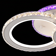 LED csillár távirányítóval és kristály NOVA ROTONDA RGB 42W, 2 kör, hideg/meleg/semleges fény, szabályozható, fehér LED-es csillár távirányítóval Alapértelmezett cím Alessandro Design