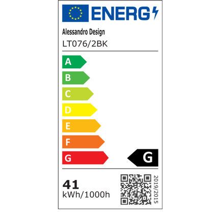 Crystal LED csillár QUADRIS 41W, 2 négyzet, hideg/meleg/semleges fény, fekete kristály LED csillárok alapértelmezett cím Alessandro Design