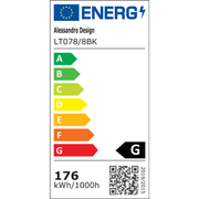 LED csillár távirányítóval és kristály LEILA RGB 176W, 8 négyzet, hideg/meleg/semleges fény, szabályozható, fekete LED csillárok távirányítóval Alapértelmezett cím Alessandro Design