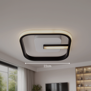 LED csillár VICTORIA 19W, négyzet alakú, hideg/meleg/semleges fény, fekete, fehér LED csillár Alapértelmezett cím Alessandro Design