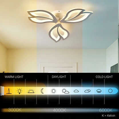 LED-es csillár távirányítóval LILY 40W, 3 elem, hideg/meleg/semleges fény, szabályozható, fehér LED-es csillár távirányítóval Alapértelmezett cím Alessandro Design