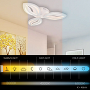 LED-es csillár távirányítóval ORCHID 40W, 3 szirom, hideg/meleg/semleges fény, szabályozható, fehér LED-es csillár távirányítóval Alapértelmezett cím Alessandro Design