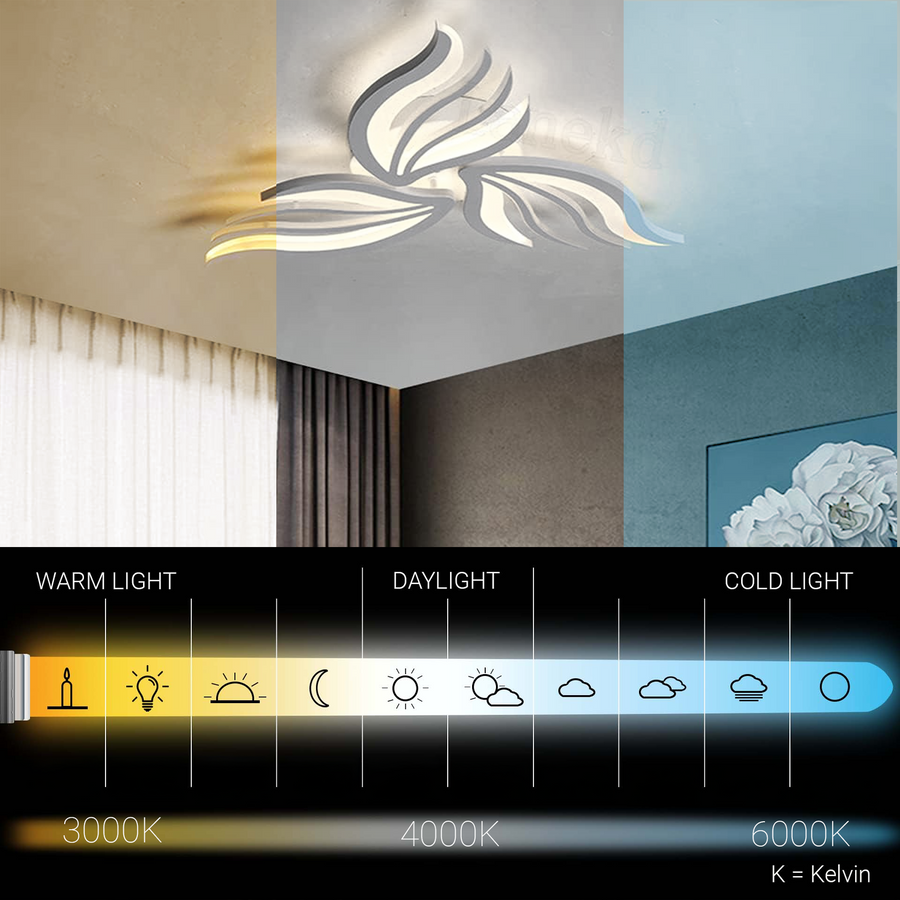 LED-es csillár távirányítóval SAKURA 37W, 3 szirom, hideg/meleg/semleges fény, szabályozható, fehér LED-es csillár távirányítóval Alapértelmezett cím Alessandro Design